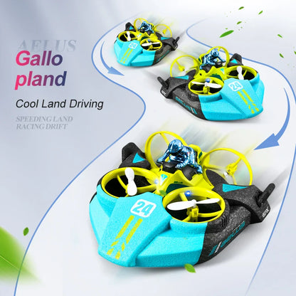 4DRC Mini RC Drone – 3-in-1 Sea, Land & Air Quadcopter with Altitude Hold, Headless Mode & 2.4G Remote Control Helicopter Toy