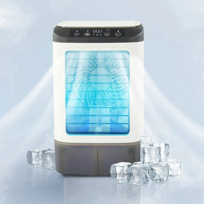 USB Portable Mini Air Conditioner Fan – 3-Speed Desktop Cooling Fan with LED Night Light, Air Cooler for Home, Office, and Camping