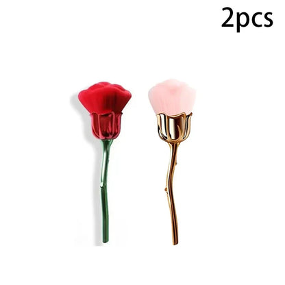 Rose Nail Dust Brush - Soft Manicure & Nail Art Cleaning Brush