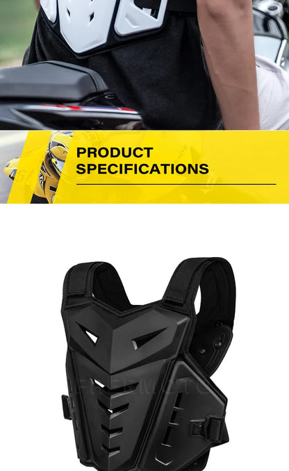 SULAITE Motocross Body Armor Jacket – Motorcycle Moto Vest with Back & Chest Protector, Off-Road Dirt Bike Gear