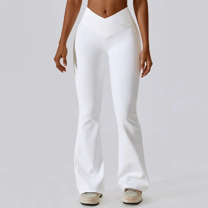 Women’s High Waist Flare Leggings – Wide Leg Yoga Pants for Gym, Workout, Fitness & Latin Dance Sports Trousers