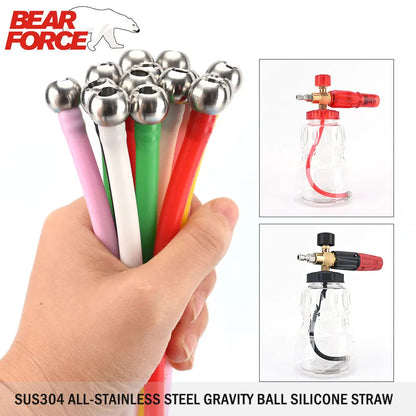 Stainless Steel Filter for Car Wash Accessories: High Pressure Washer Foam Cannon Snow Foam Lance Filter with Plastic Pipe