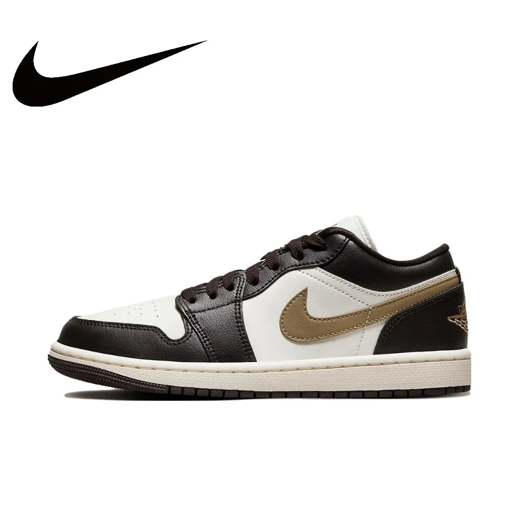 Nike Air Jordan 1 Low – Light Smoke Grey Retro Basketball Shoes | Men's Wear-Resistant, Anti-Slip Sneakers
