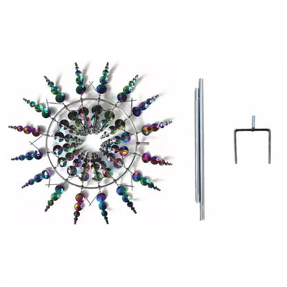 Creative 360-Degree Rotating Metal Windmill – Garden Lawn Yard Decoration & Ornament