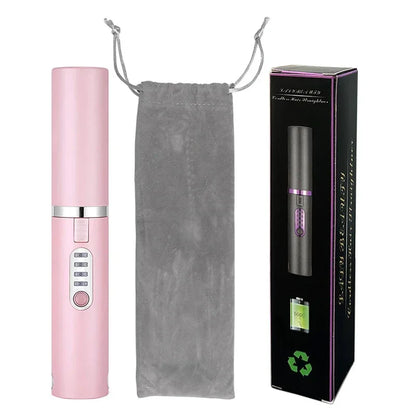 2-in-1 Wireless Hair Straightener & Curler – USB Rechargeable Diamond Design Styling Brush for Travel & Home