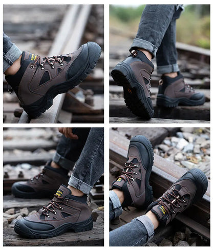 Lightweight Men's Safety Boots – Steel Toe, Anti-Puncture, Non-Slip Work Sneakers, Indestructible Work Shoes