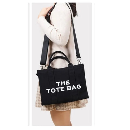 THE TOTE BAG — Designer Fashion Canvas Handbag for Women, Adjustable Shoulder & Crossbody Strap, Large Capacity