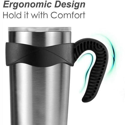 Non-Slip Handle Holder for 20oz and 30oz Tumbler Mugs - Coffee/Water Cup Bottle Accessories for Travel, Portable Insulated Plastic