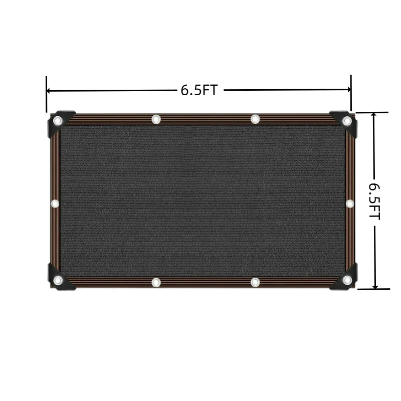 Black Shade Cloth Sunblock Mesh Cover with Grommets – UV Protection Netting for Pergola, Greenhouse, Garden, Patio & Canopy Use