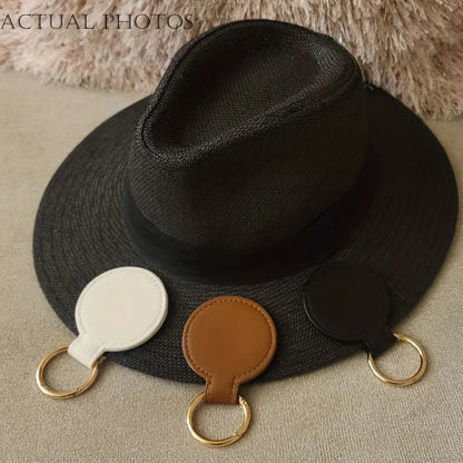 Magnetic PU Leather Hat Clip Holder for Bags, Backpacks & Luggage – Travel Hat Keeper Accessory Clip Organizer