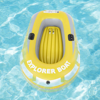 Heavy Duty Inflatable Canoe – Thickened 2-Person Rowing Kayak, Wear-Resistant Inflatable Boat