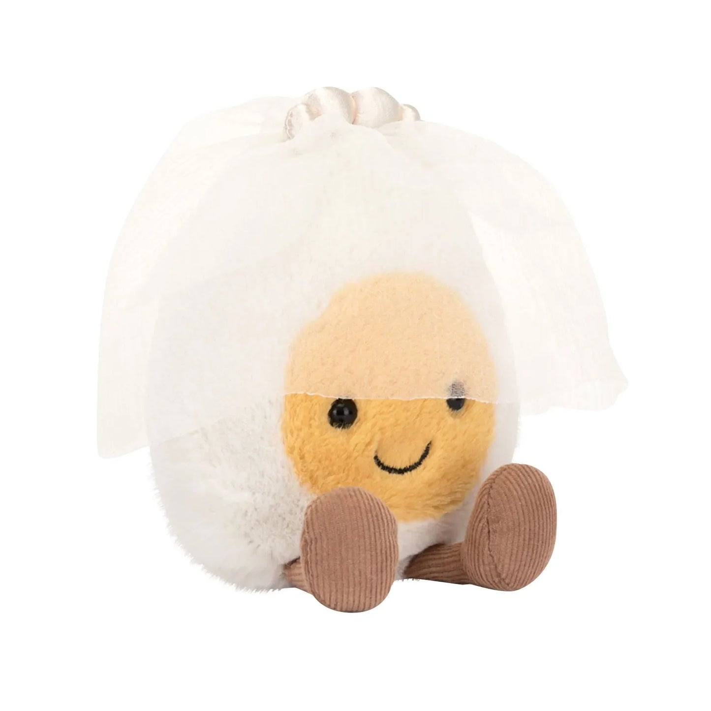 Lovely Soft Boiled Egg Cat Toy – Creative Pet Doll, Happy Smile Plush for Home, Holiday & Kids Gift