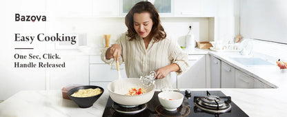 DONNOR Safe Nonstick Kitchen Cookware Set - Oven Safe Pots and Pans with Removable Handles