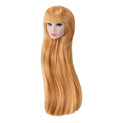 1/6 Supermodel Doll with Movable Joints – Flat Bangs Straight Hair Body & Head Accessories (White/Normal/Black Skin)