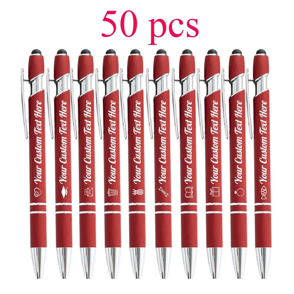 Customized Ballpoint Pen with Stylus - Personalized Metal Name & Logo Pen for Business, Graduation & Gifts
