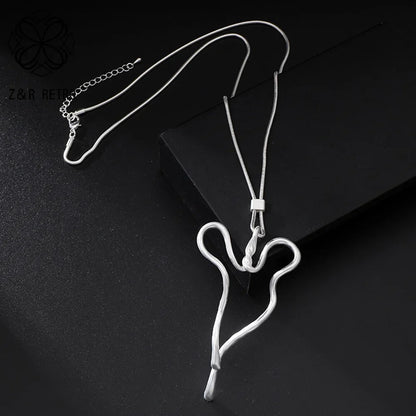 Vintage Long Chain Necklace – Irregular Gothic Pendant Jewelry for Women, 2023 Trendy Fashion Accessories