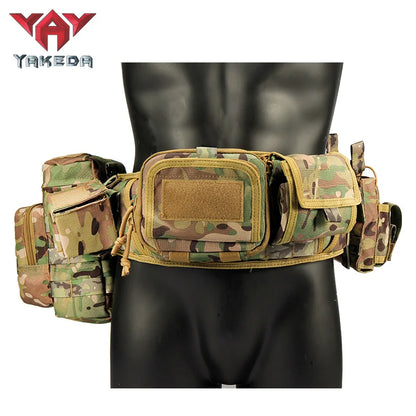 Yakeda MOLLE Pockets & Pouches – Tactical Hunting Waist Security Belt with Padded Patrol Support