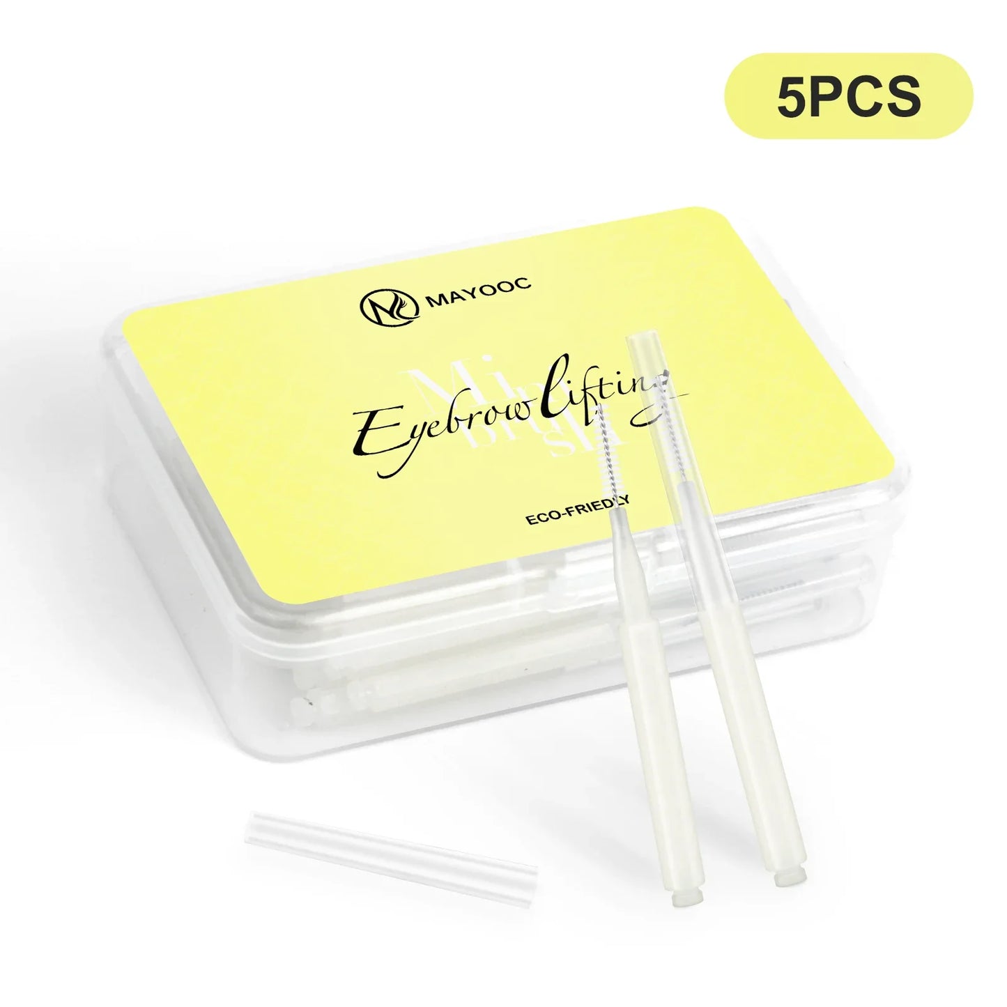 MAYOOC Mini Eyebrow Brush – Disposable Brow Lifting & Perm Brushes, Bendable Micro Eyelash Applicators Tools