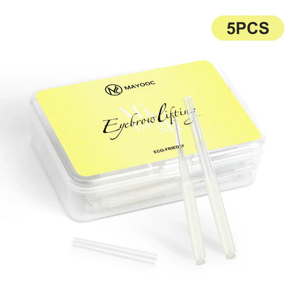 MAYOOC Mini Eyebrow Brush – Disposable Brow Lifting & Perm Brushes, Bendable Micro Eyelash Applicators Tools