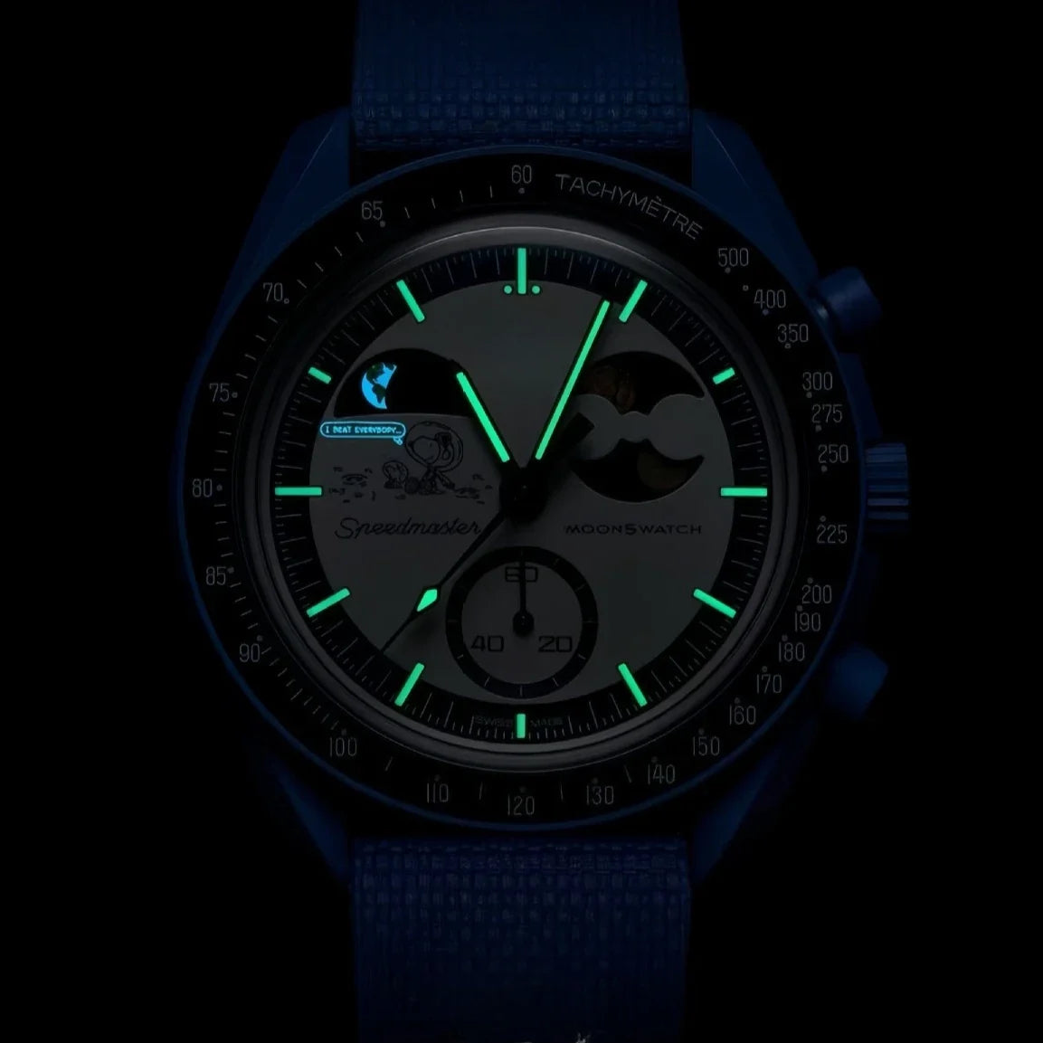 Anime Snoopy Quartz Watch - Luminous Chronograph Sports Wristwatch with Nylon Strap