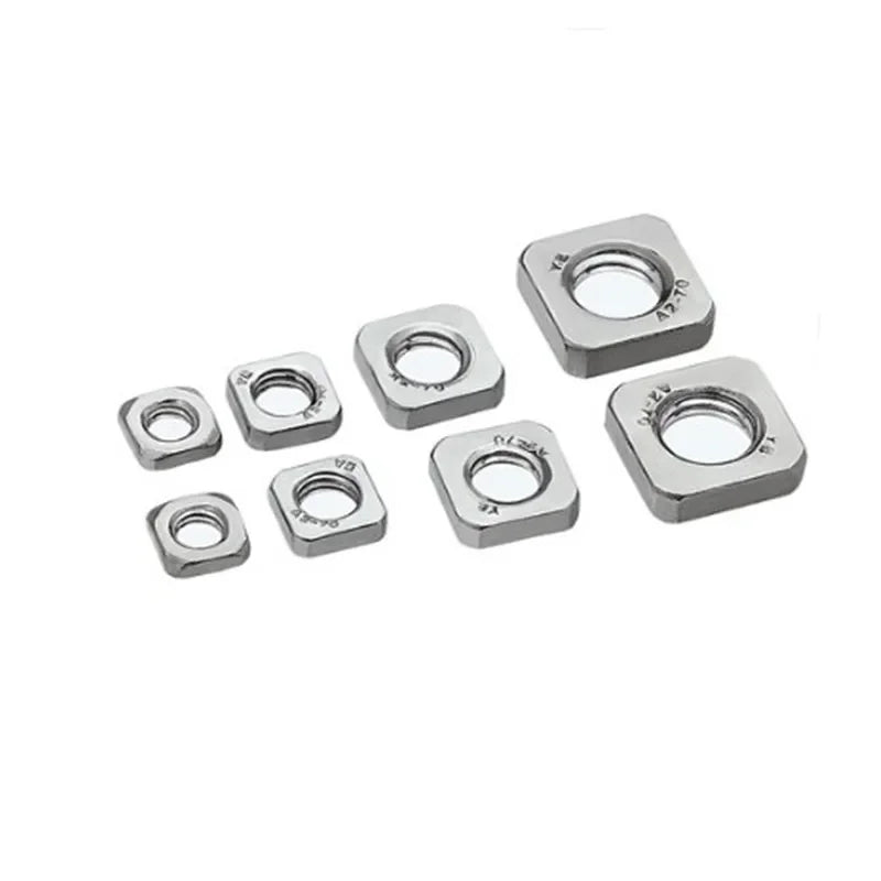 20-100pcs DIN562 Metric Thin Square Nuts — M3, M4, M5, M6, M8, M10 Stainless Steel Hardware