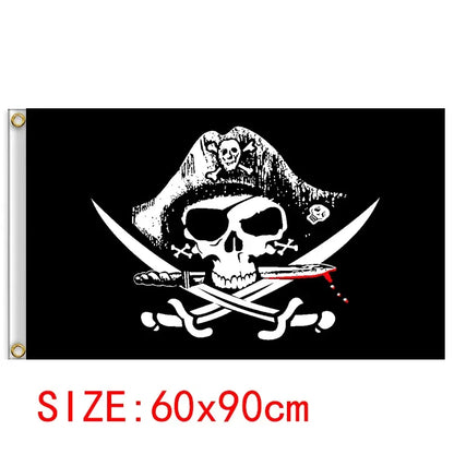 One Piece Pirate Skull Flag – Luffy Straw Hat Pirates Wall Decor & Banner for Kids' Bedroom, Gift