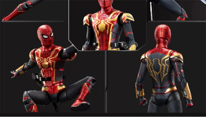 ZD Toys Spider-Man No Way Home 1/10 Action Figure – Peter Parker Gold Black Red Marvel Legends Collectible Toy