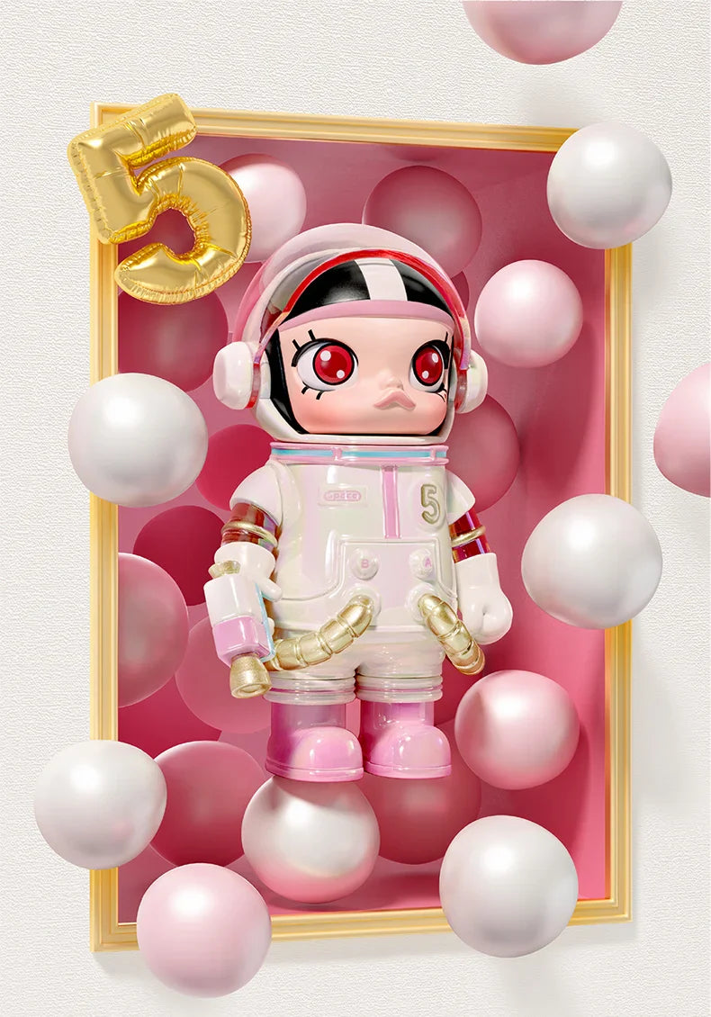 Popmart Mega Space Molly 100% Anniversary Series — 4th Gen Blind Box Collectible Action Figure Toy, Mystery Gift Model