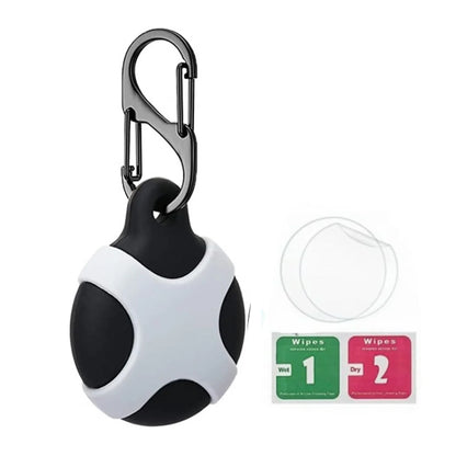 Airtag Holder Keychain — Genuine Leather Handmade Case, Scratch-Resistant Key Ring for Dog Collar & Luggage Cover