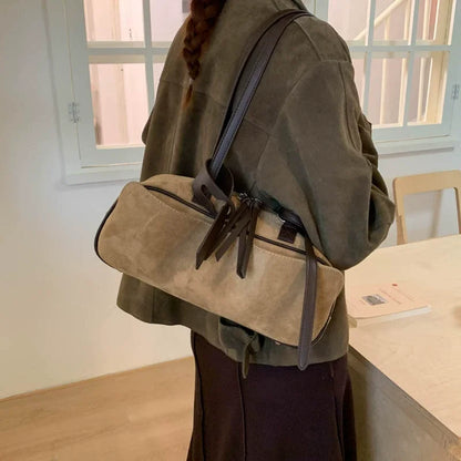2025 Winter Women’s Suede PU Leather Shoulder Bag – Luxury Designer Crossbody Handbag Soft Leather Everyday Fashion Purse
