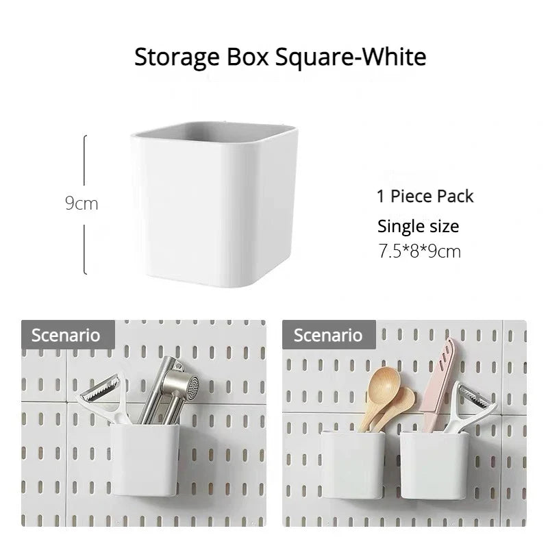 DIY Pegboard Hanging Shelf & Hooks – Wall Organizer for Garage, Kitchen & Room, No-Drill Storage Solution