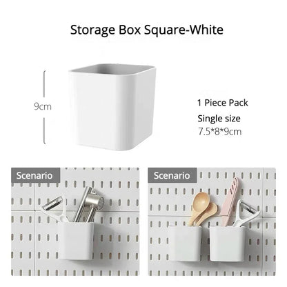 DIY Pegboard Hanging Shelf & Hooks – Wall Organizer for Garage, Kitchen & Room, No-Drill Storage Solution