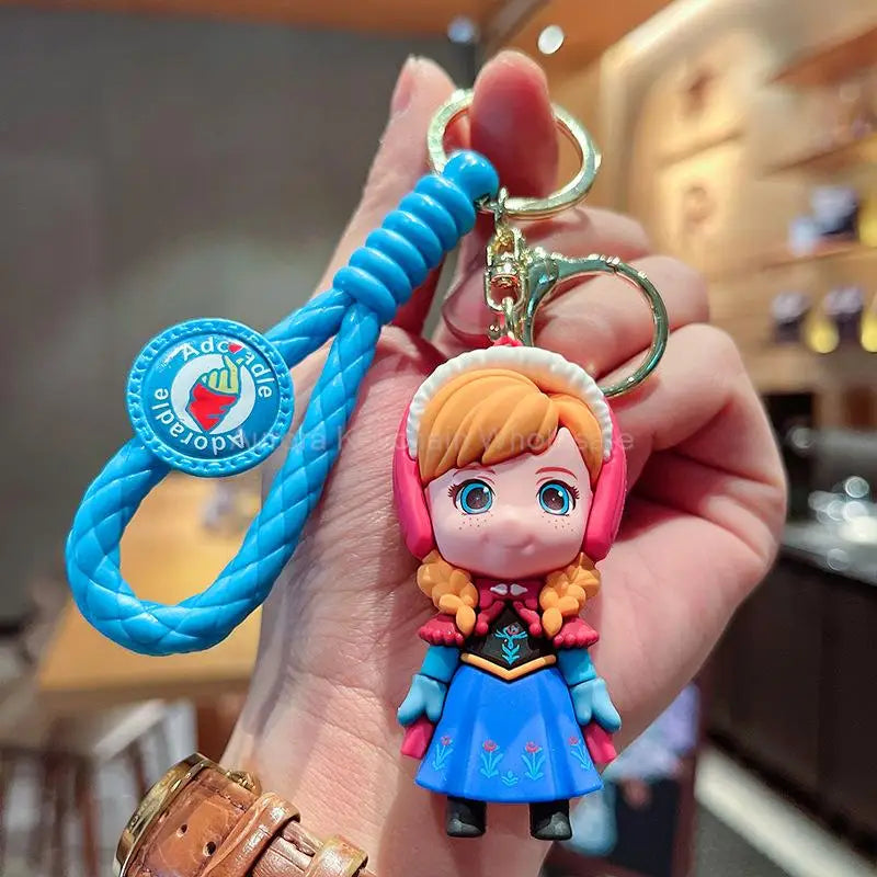 Anime Disney Cartoon Keychain – Gummed Girl, Mermaid & Princess Keyring, Cute Snow White & Alice Toy Gift