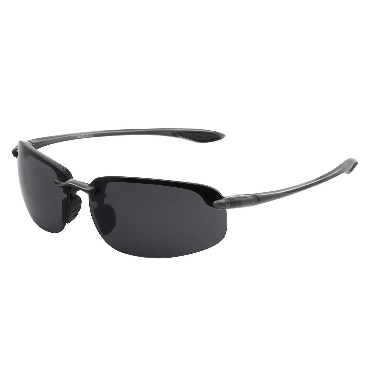 JULI Sports Sunglasses – TR90 Rimless Frame, UV400 Protection for Men & Women, Ideal for Cycling, Running, Fishing, Baseball, and Driving, Model 8001