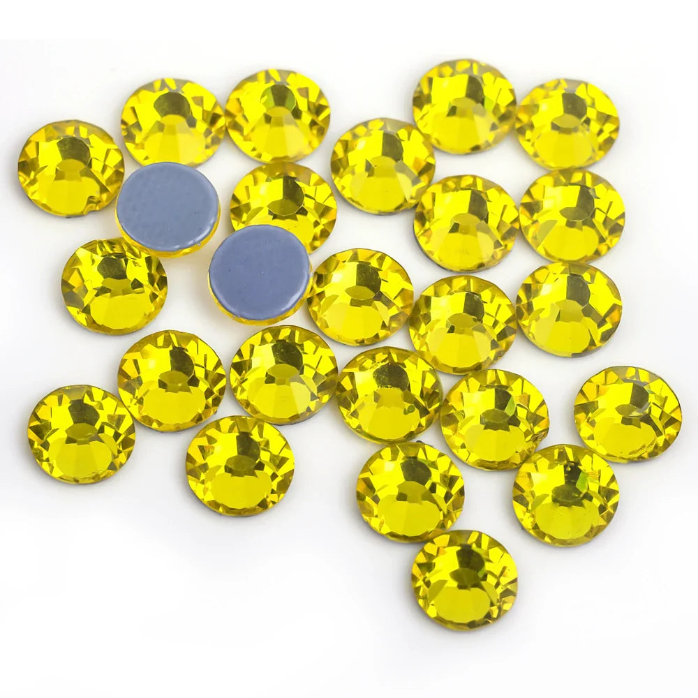Premium Hot Fix Rhinestones – High Quality Glass Crystal Flatback Iron-On Glitter Rhinestones for Clothing & Crafts