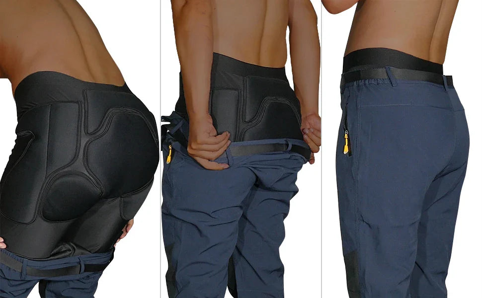 AVIVOR Protective Padded Shorts for Snowboarding, Skating & Skiing – Full Hip, Butt & Tailbone Protection