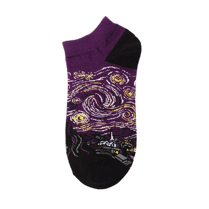 40-Style Colorful Cotton Ankle Socks – Fashion Novelty Short Socks for Men & Women, Funny Animal, Food & Avocado Casual Designs