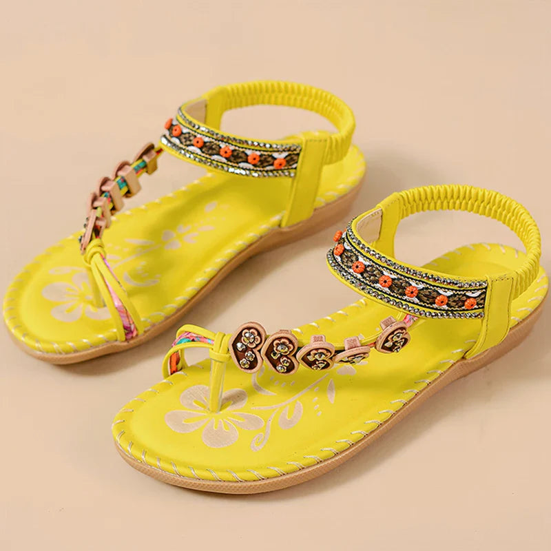 2025 Women’s Bohemia Sandals – Summer Flip Flops, Low Heel Beach Shoes & Casual Footwear