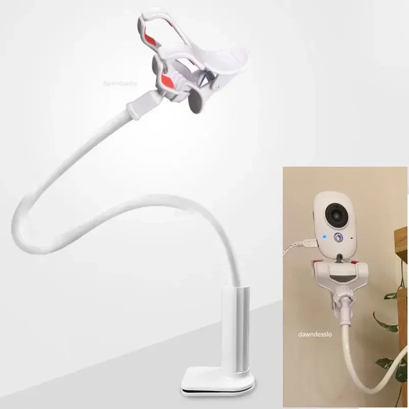 Universal Baby Monitor Camera Holder Stand: Adjustable Long Arm Bracket for Bed Cradle Mount