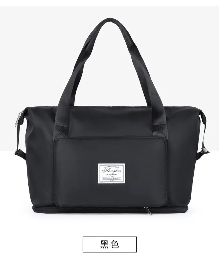 Large Capacity Travel Bag — Expandable, Waterproof, Foldable Luggage Organizer