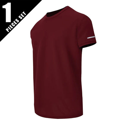 Men’s Summer Quick-Dry Sports T-Shirt – Printed Short Sleeve Loose Fit Athletic Running & Fitness Top for Teens and Adults