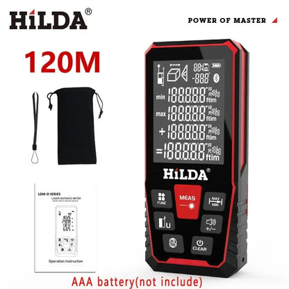 HILDA Laser Distance Rangefinder – 50M/100M/120M Professional Laser Measuring Tool