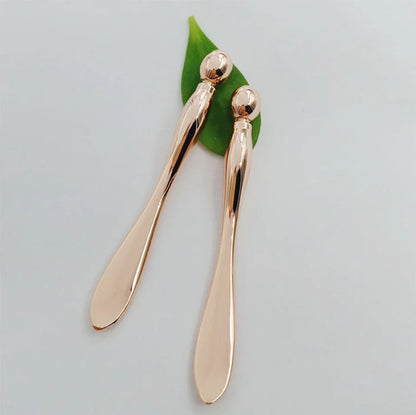 Metal Face Massage Stick — Anti-Wrinkle Eye Cream Applicator & Mask Mixing Spatula for Facial Care