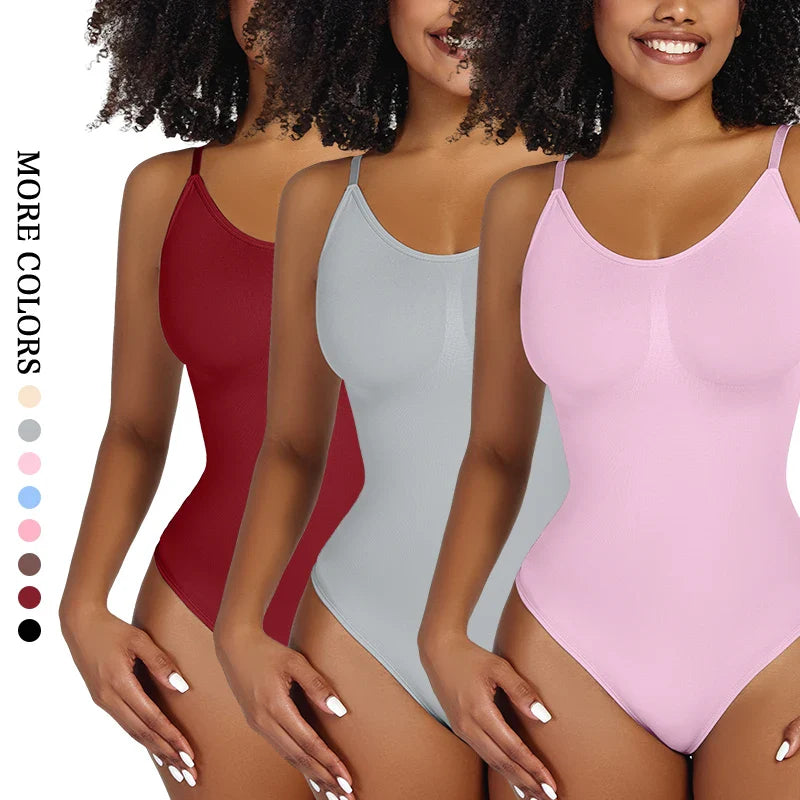 Women’s Full Body Shapewear Bodysuit – Smoothing Thong Body Shaper Sculpting Slimming Underwear
