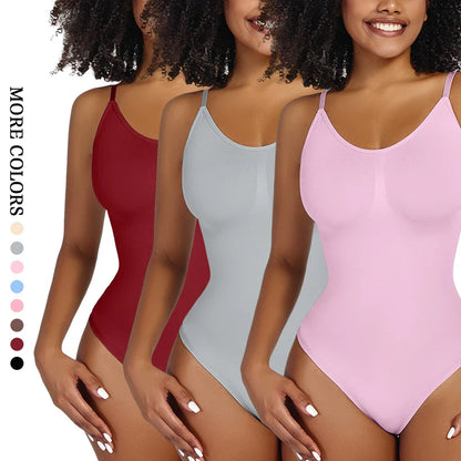 Women’s Full Body Shapewear Bodysuit – Smoothing Thong Body Shaper Sculpting Slimming Underwear