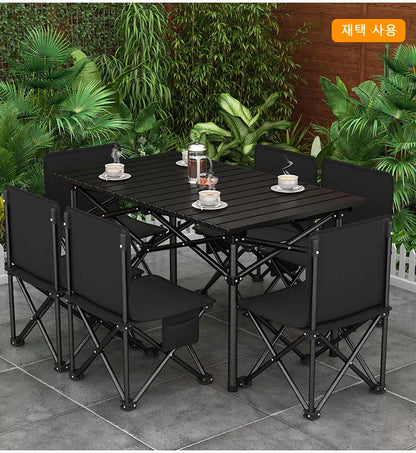 Camping Folding Table & Chair Set – Lightweight, Stable, Easy to Install Outdoor Table for Camping