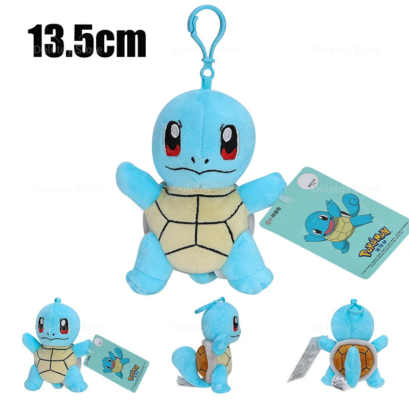 Original Pokémon Plush Keychain – Pikachu, Eevee, Charmander, Squirtle, Mew, Snorlax, Jigglypuff Cute Cartoon Doll Toy Gift for Kids