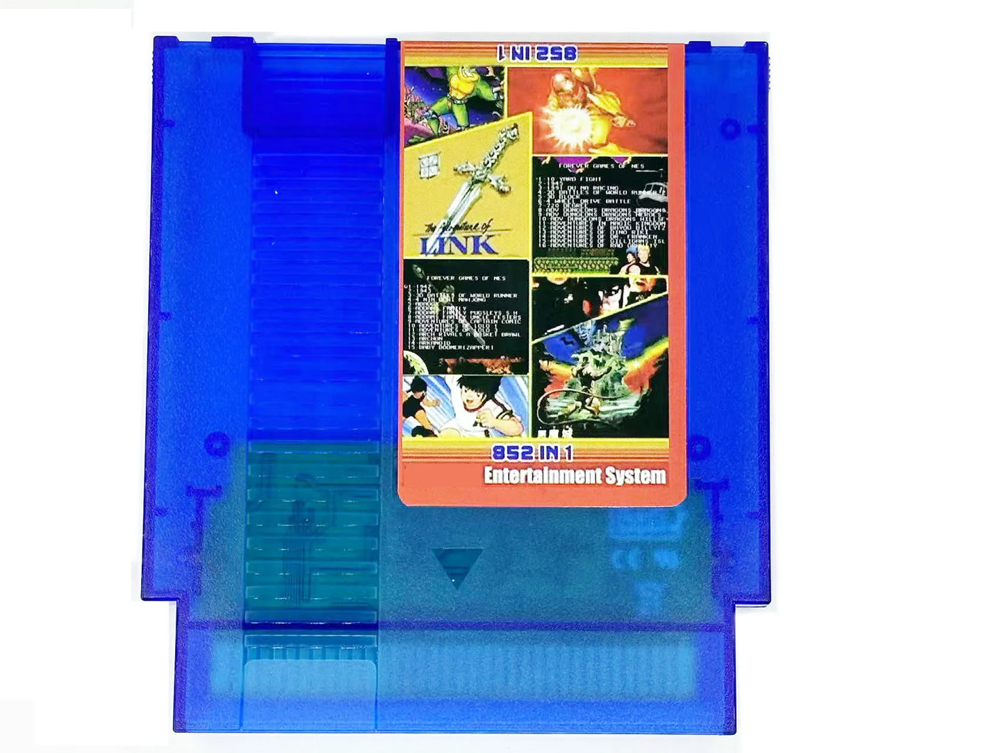 FOREVER DUO NES 852-in-1 Game Cartridge – 1024MBit Flash Chip with 405+447 Games for NES Console