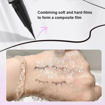 Dezone Lower Eyelashes Stamp Pen - Black/Brown Waterproof, Sweatproof 3 in 1 Korean Makeup for Natural-Looking Eyelashes