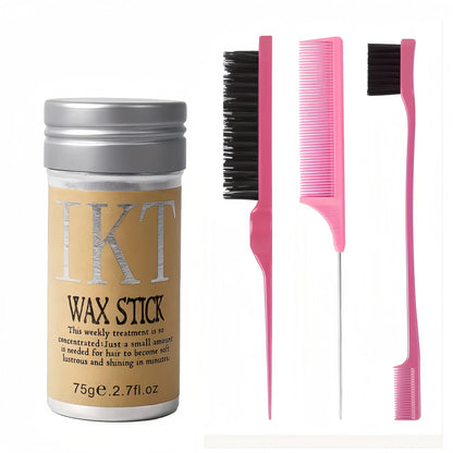 Hair Wax Stick for Kids & Women – Slick Back Gel Pomade with Brush for Toddler Flyaways & Wig Styling